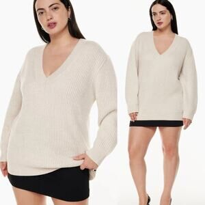 Aritzia Babaton Heather Birch Wool Roger Sweater Size XS